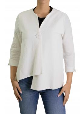 Cardigan con bottone tinta unita 